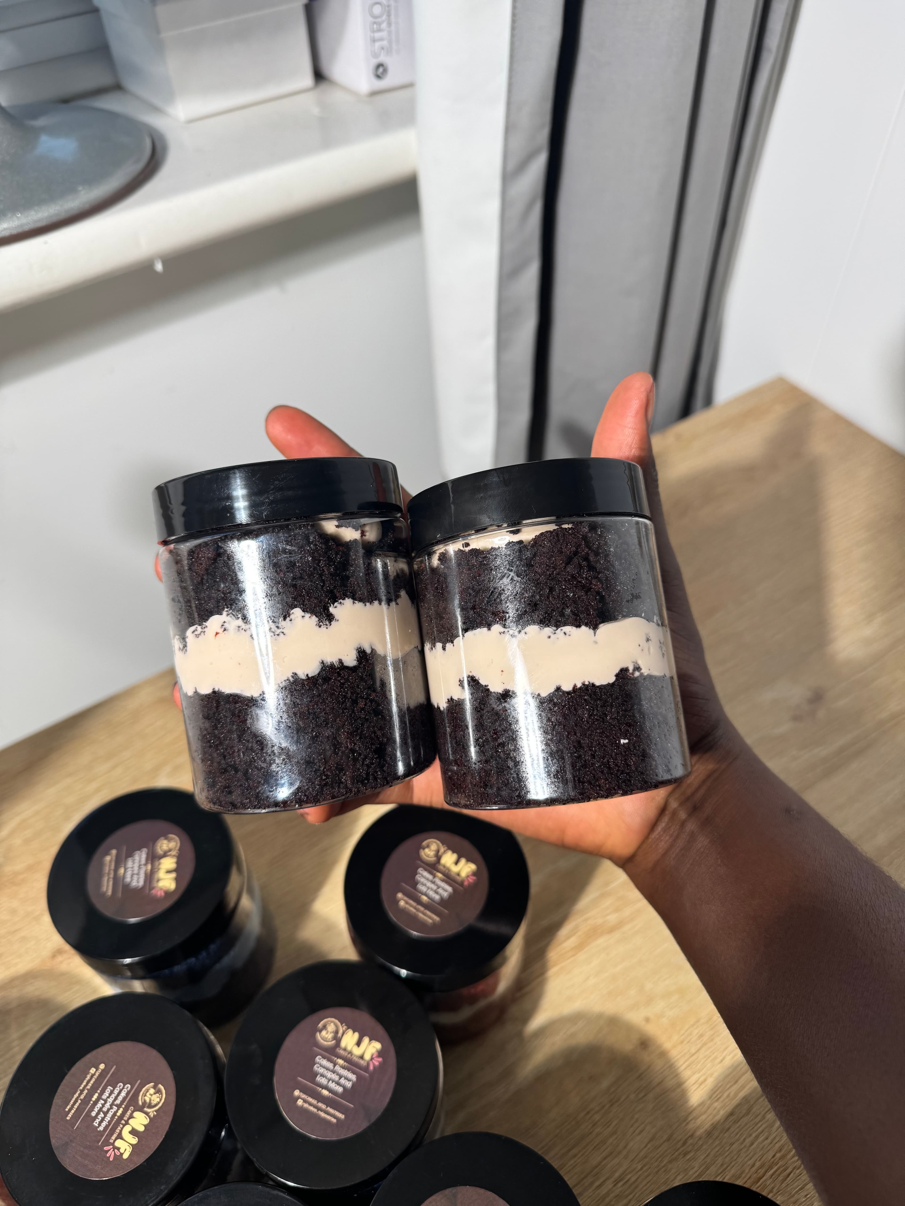 Cake jar selection made by NJF Cakes